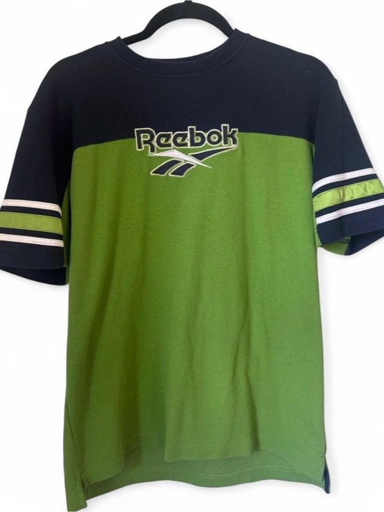 Reebok Other - Reebok Black and Green Panel Logo Tee